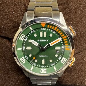 BERNY Mechanical Dive Watch with Internal Rotating Bezel (AM339MS)
